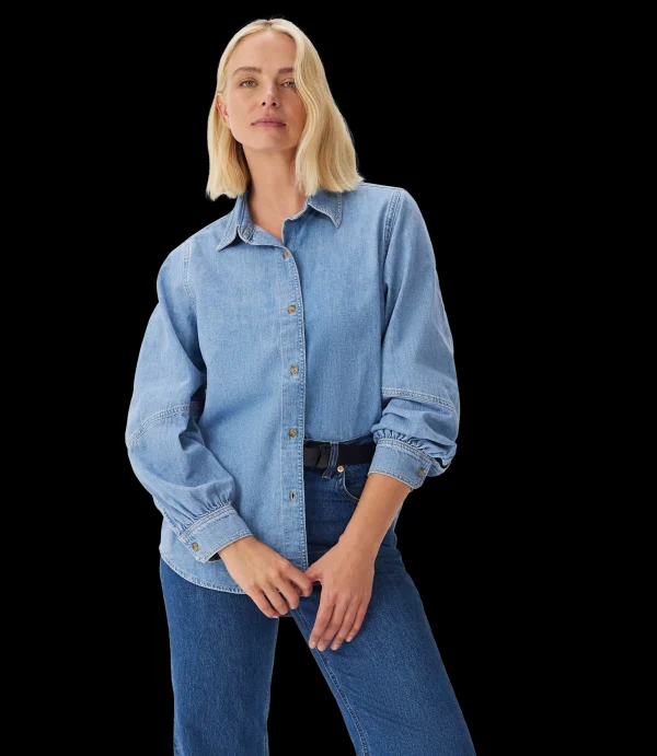 Women R.M. Williams Shirts | Crispin balloon sleeve shirt