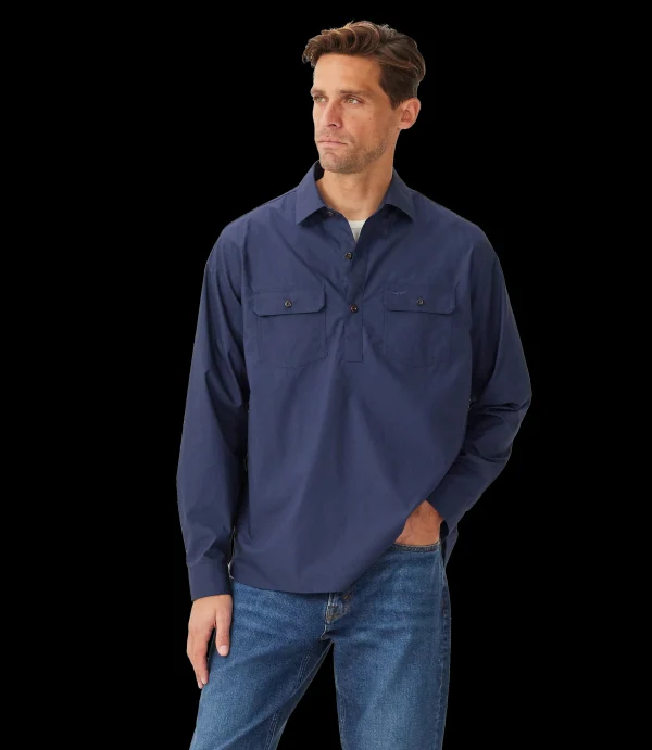 R.M. Williams Shirts | Field popover twill shirt